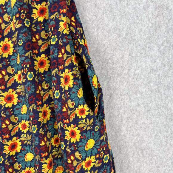 Natural Life Floral Hangout Cotton Sleeveless Midi Dress Size XS/S - Picture 6 of 10